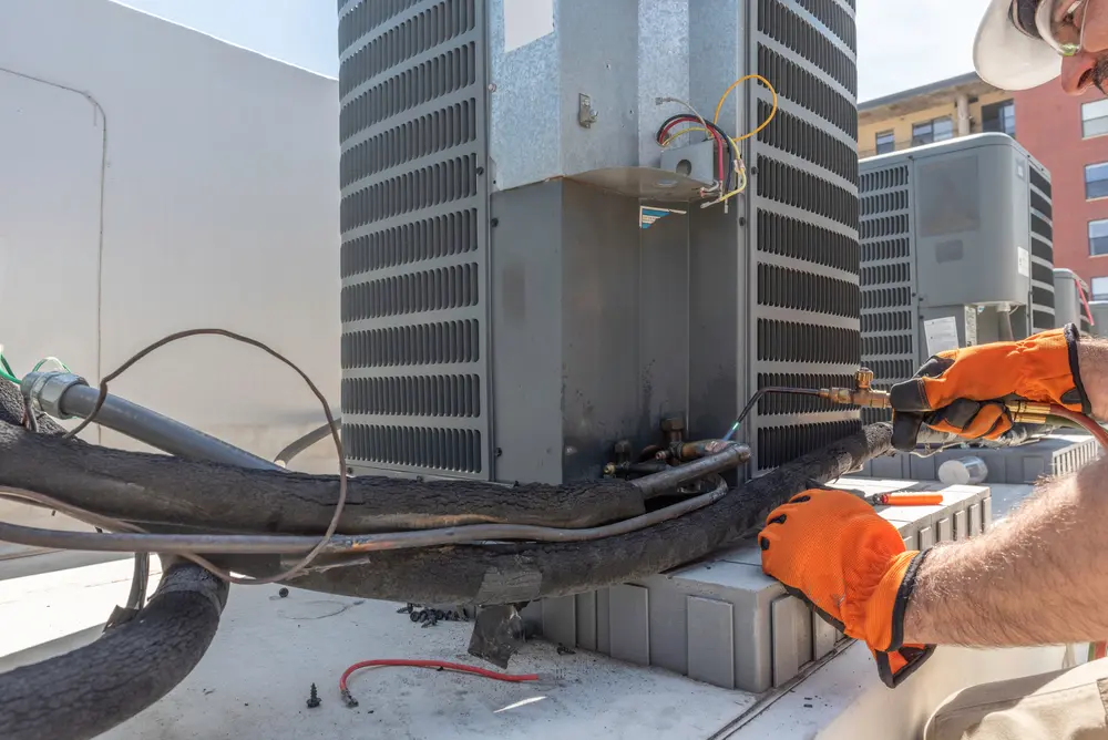 Commercial HVAC equipment serving a Pennsylvania property